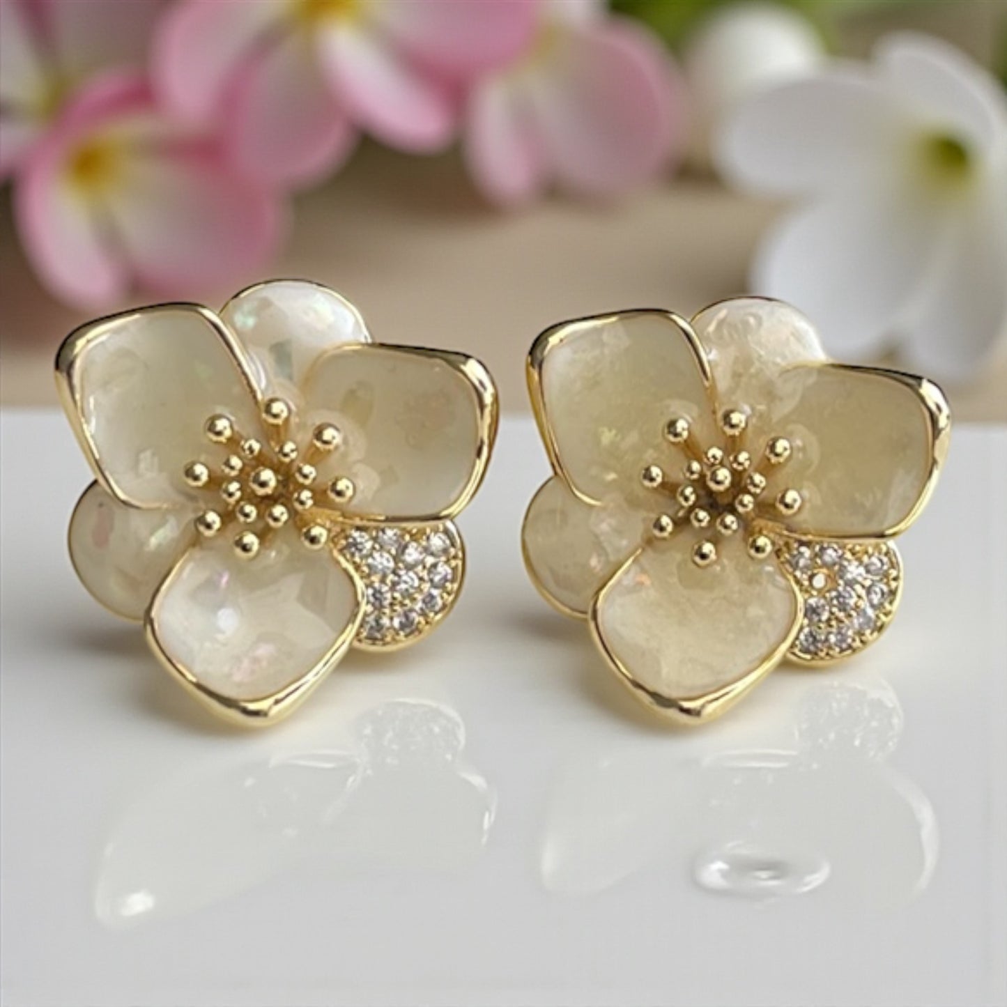 Golden Blossom Studs