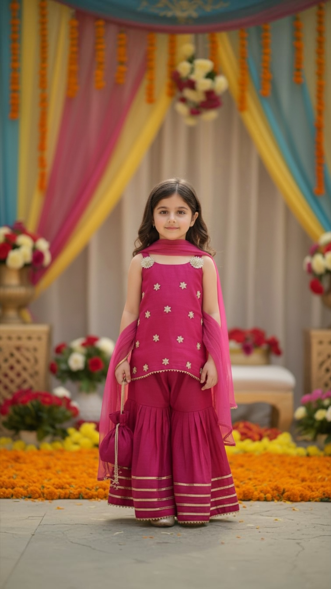 Marigold Fushia Bloom Set
