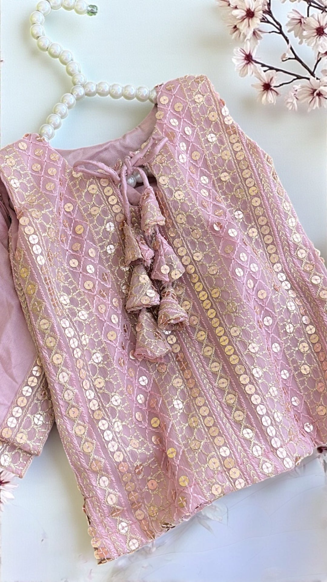 Soft Pink Sequin Set