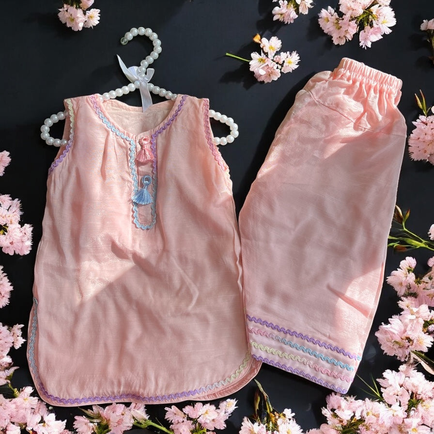 Peach Petal Farshi Set