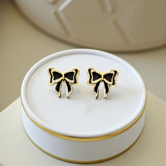 Black Butterly Studs