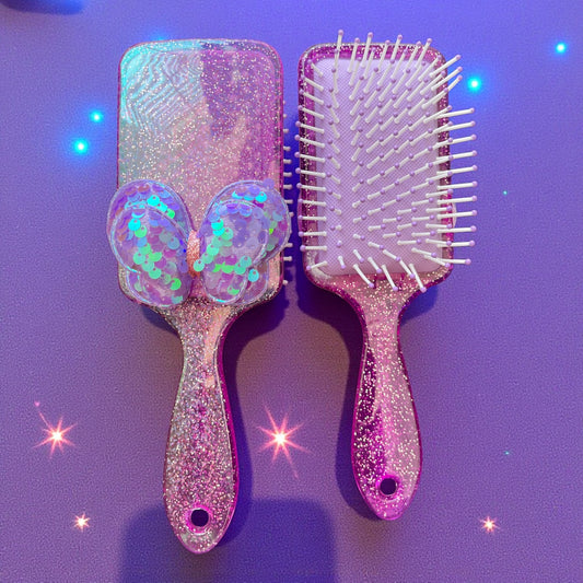 Purple Shimmery Hair Brush