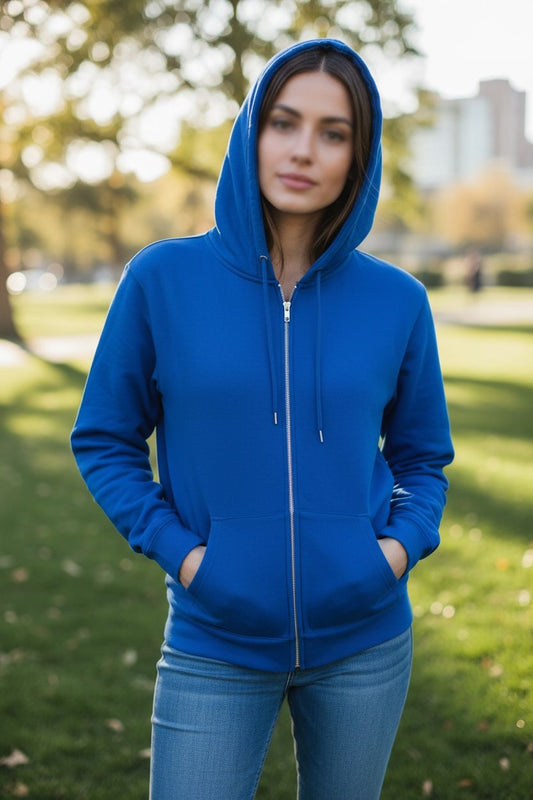 Classic Zip-Up Hoodie – Royal Blue