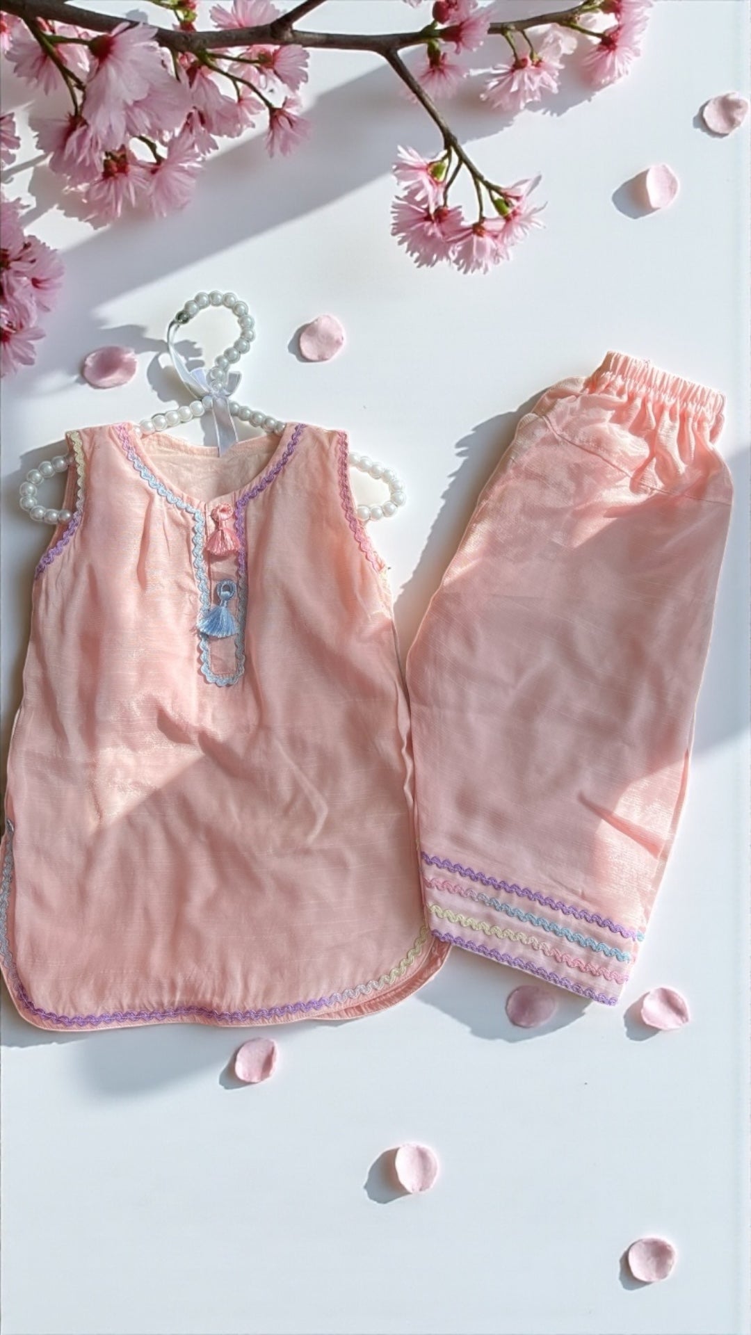 Peach Petal Farshi Set