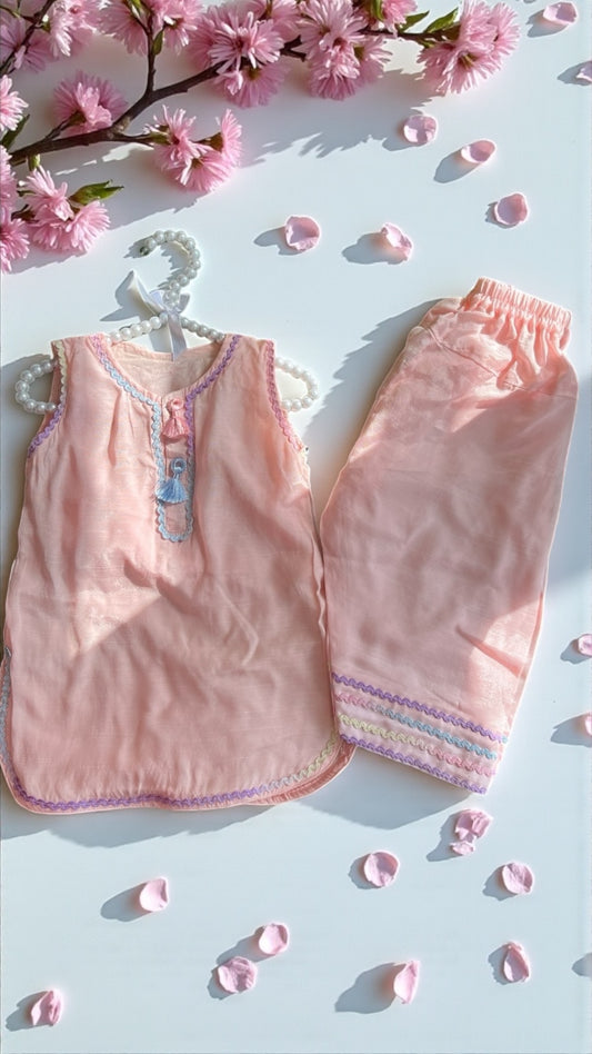 Peach Petal Farshi Set