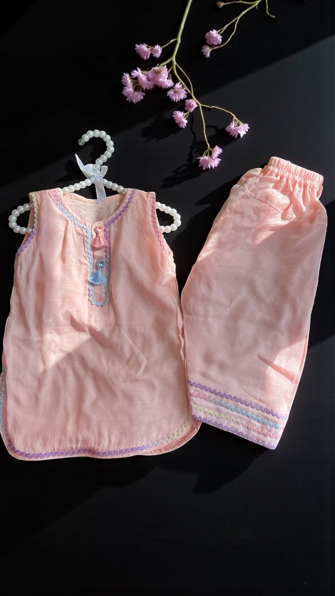 Peach Petal Farshi Set
