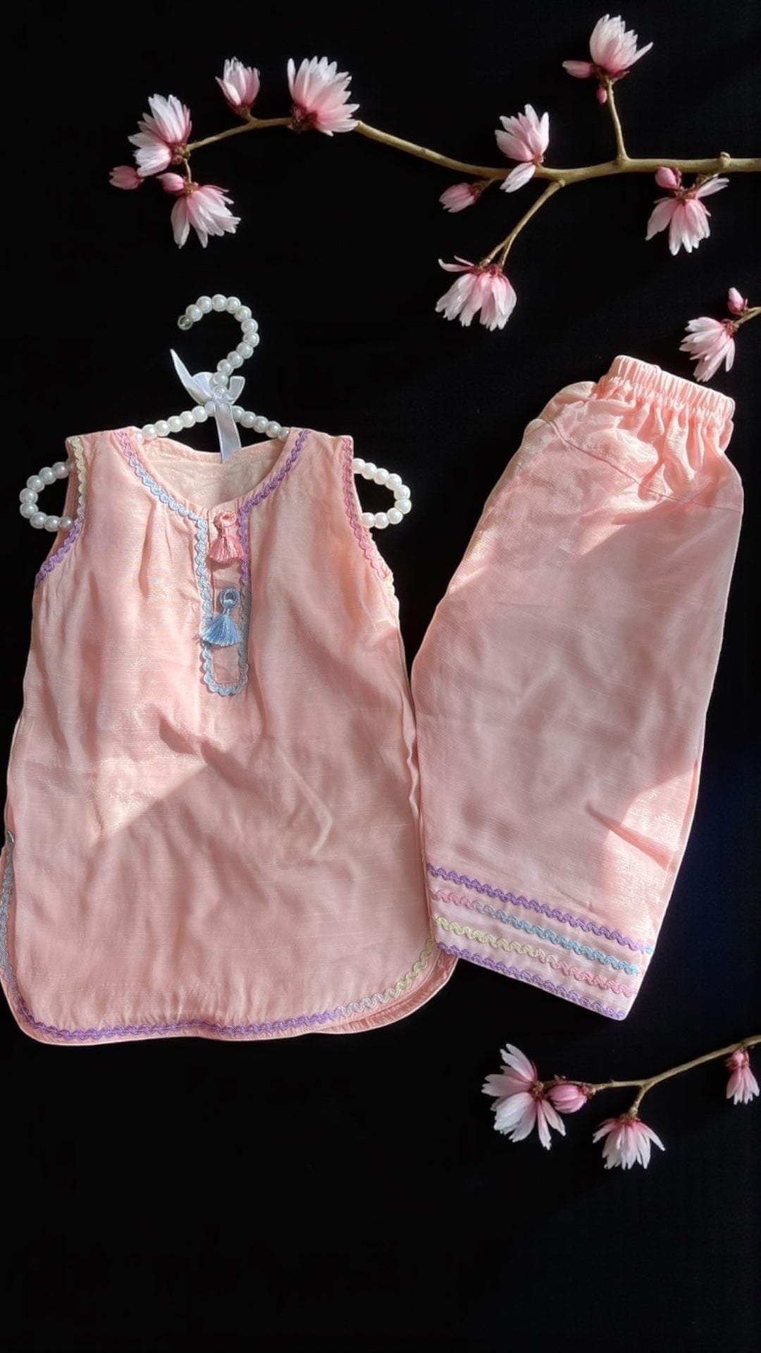 Peach Petal Farshi Set